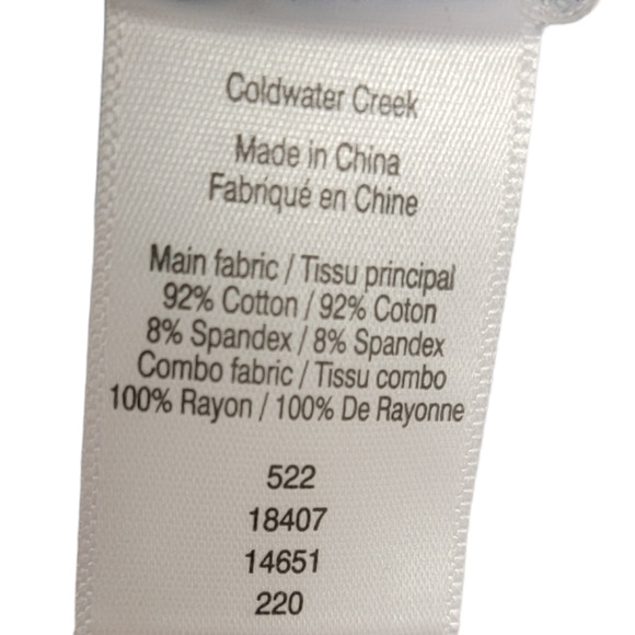 Coldwater Creek Multi Patchwork Design Mixed Shirt Blouse Blue Size XS - Picture 4 of 5